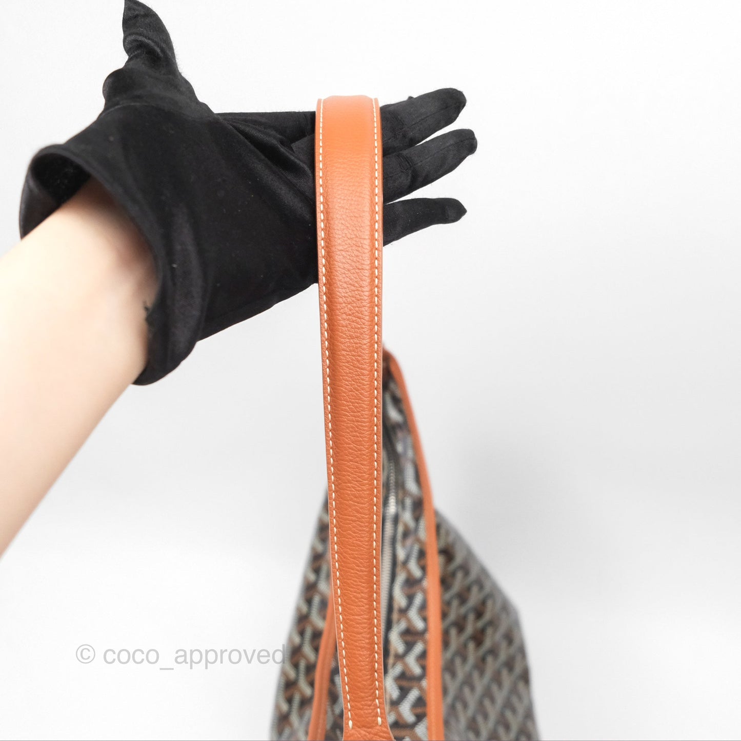 Goyard Bohème Hobo Bag Black/Tan Goyardine Canvas