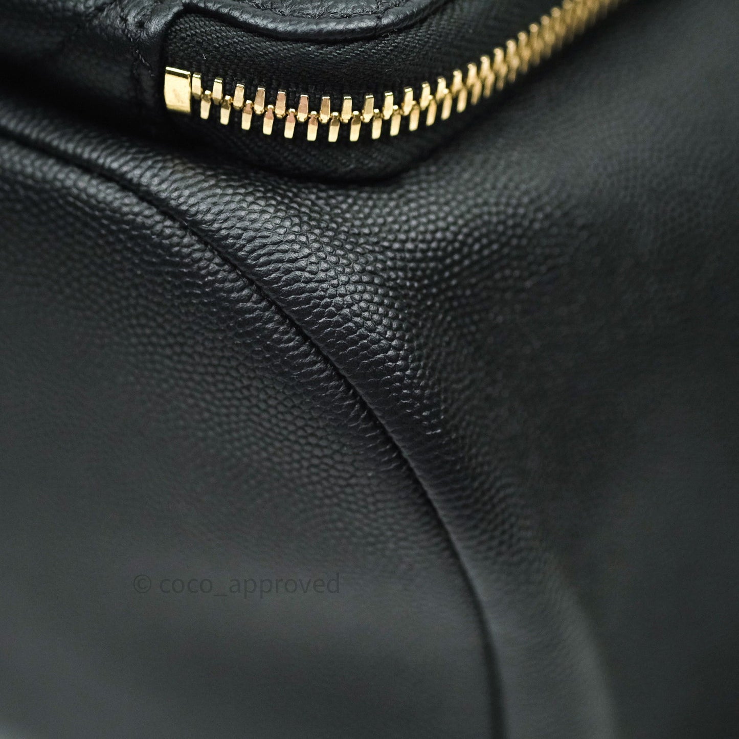 Chanel Quilted Business Affinity Backpack Black Caviar Light Gold Hardware
