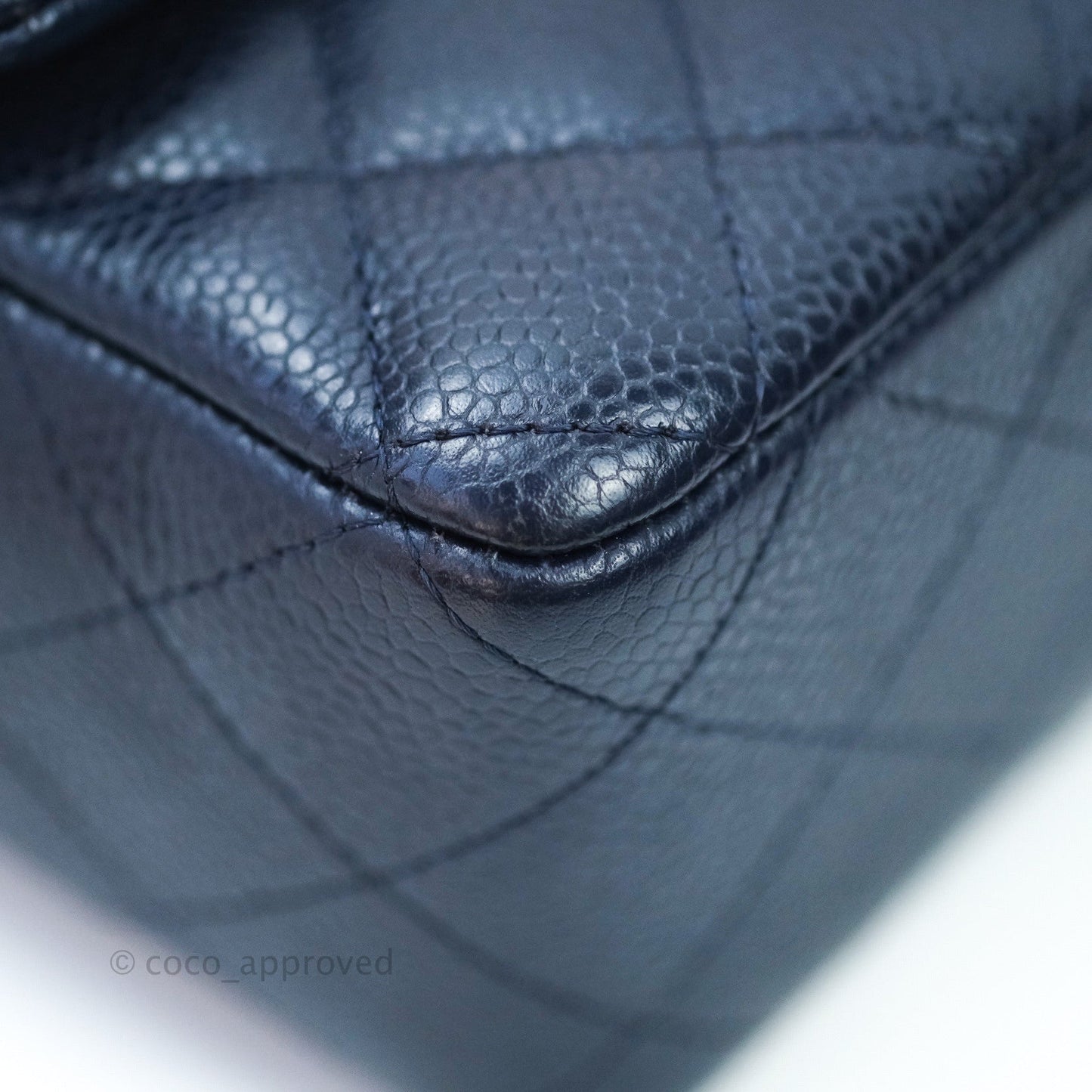 Chanel Quilted Mini Rectangular Navy Caviar Silver Hardware