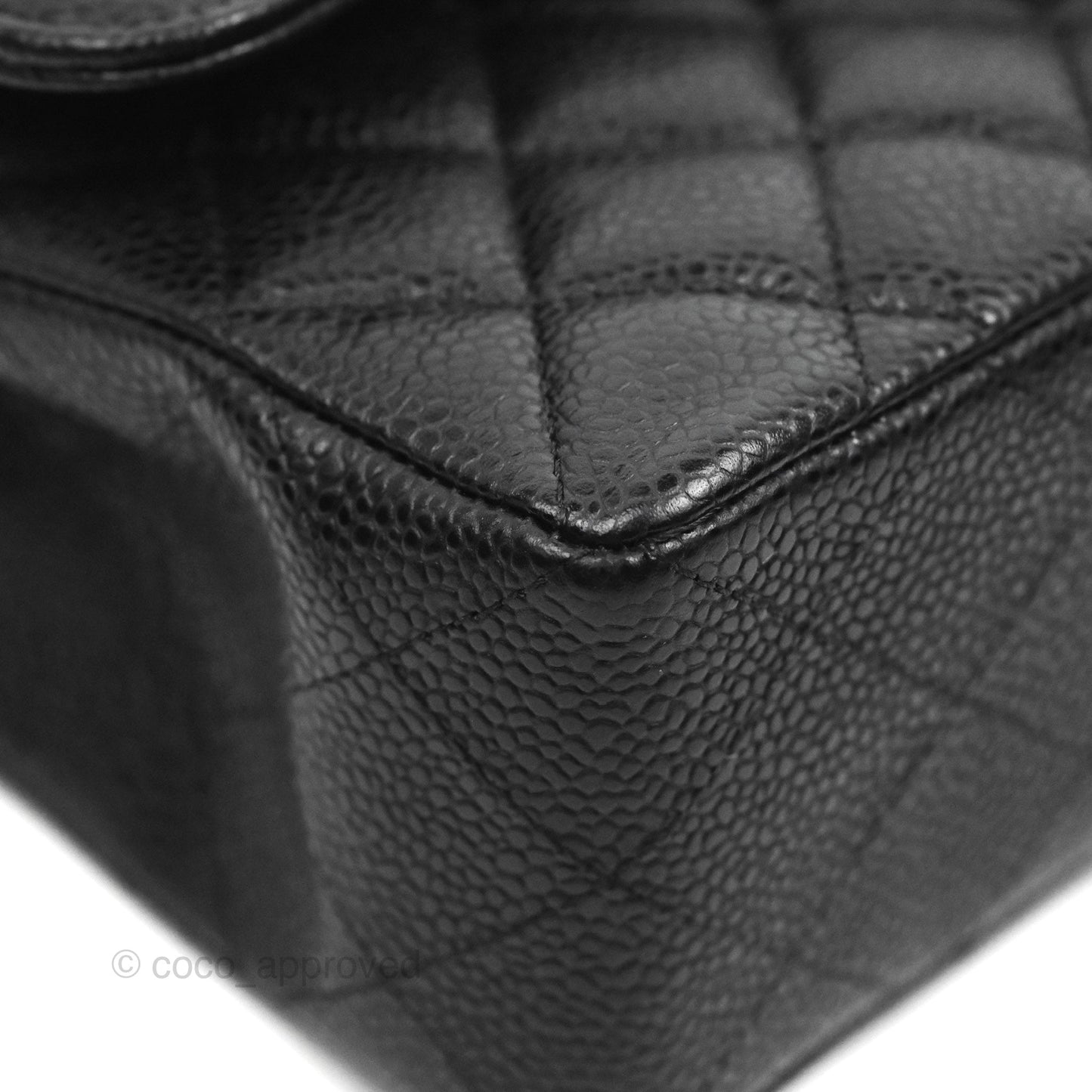 Chanel Small Classic Flap Quilted Black Caviar Silver Hardware