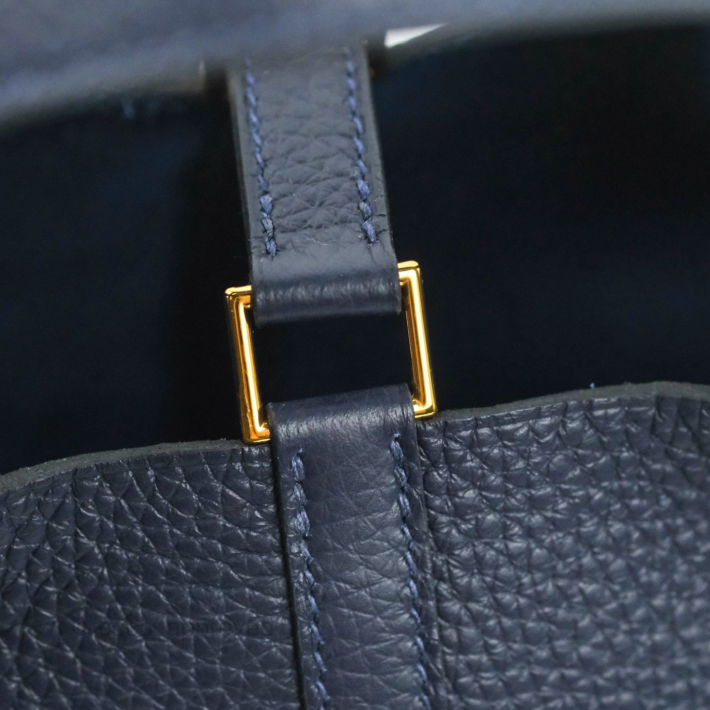 Hermès Picotin 18 PM Bleu Nuit Clemence Gold Hardware