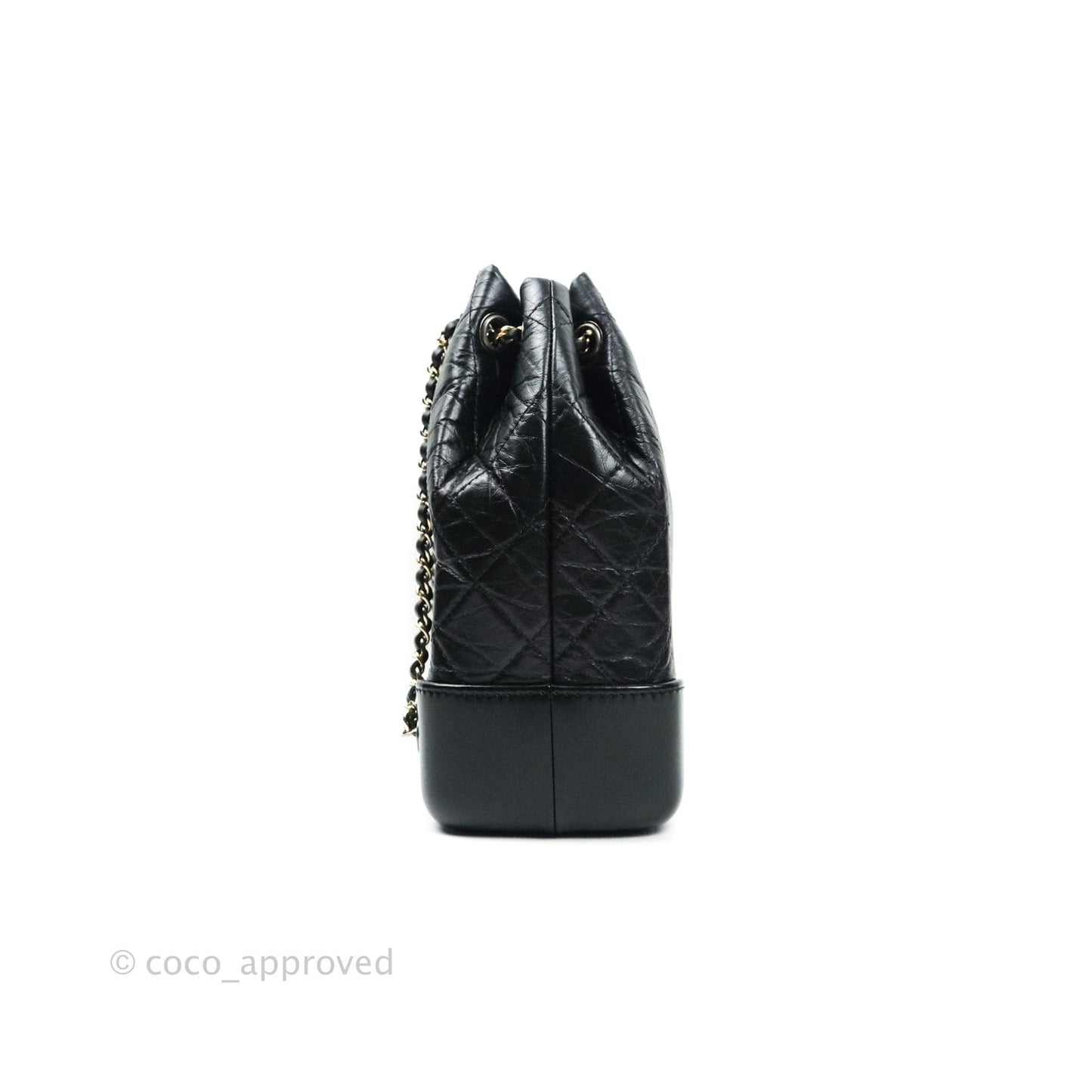 Chanel Gabrielle Backpack Black Aged Calfskin Small Black