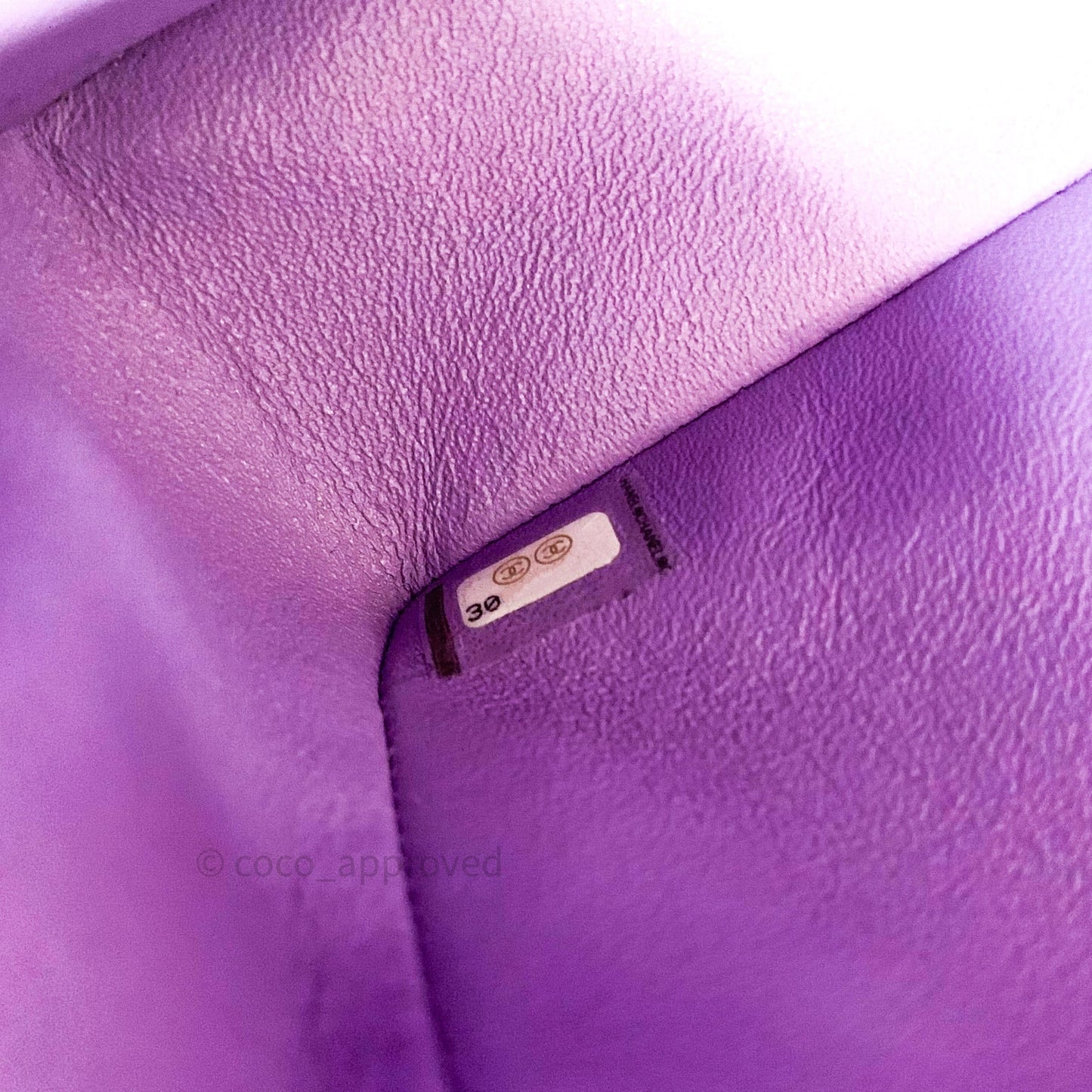 Chanel Classic Small S/M Flap Purple Lambskin Light Gold Hardware