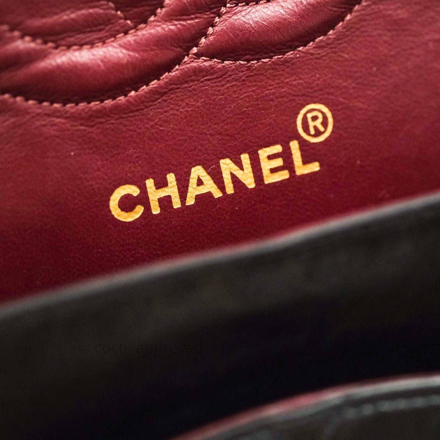 Chanel Classic Vintage Double Flap M/L Black Lambskin Gold Hardware