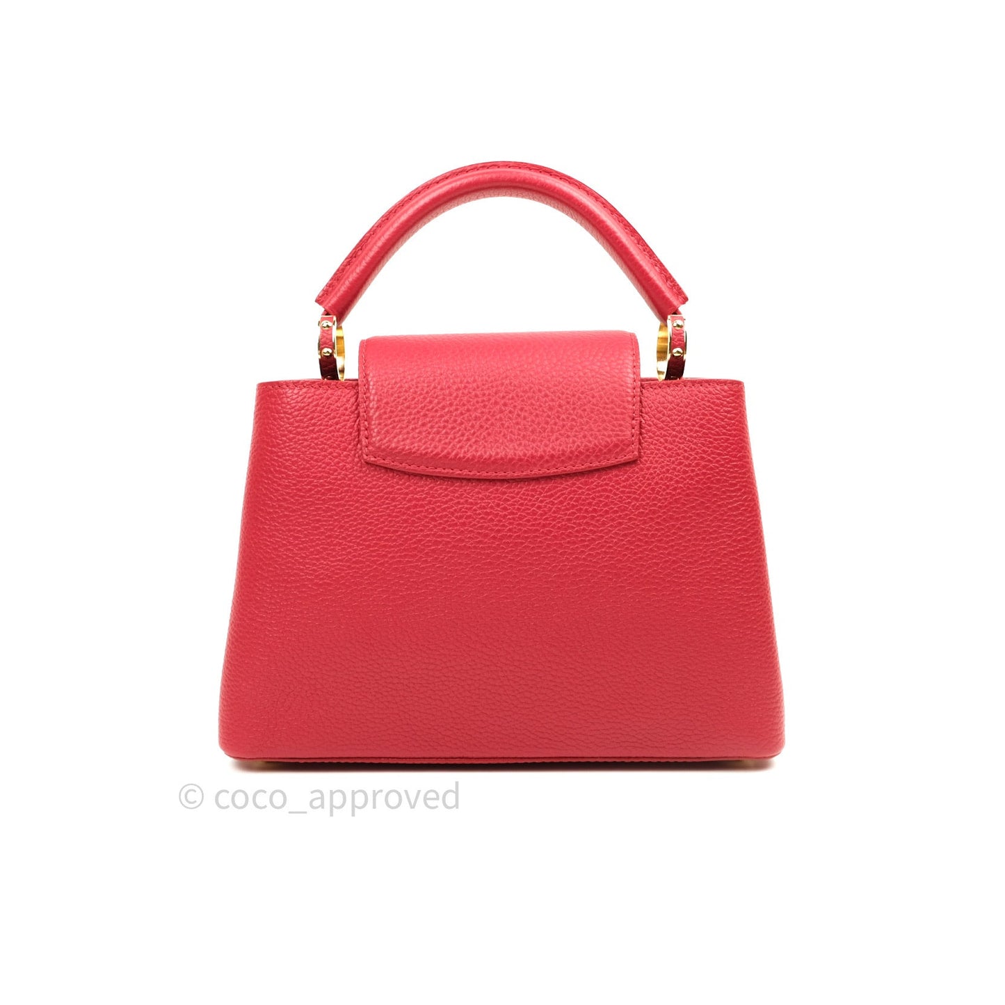 Louis Vuitton Taurillon Capucines BB Red Gold Hardware
