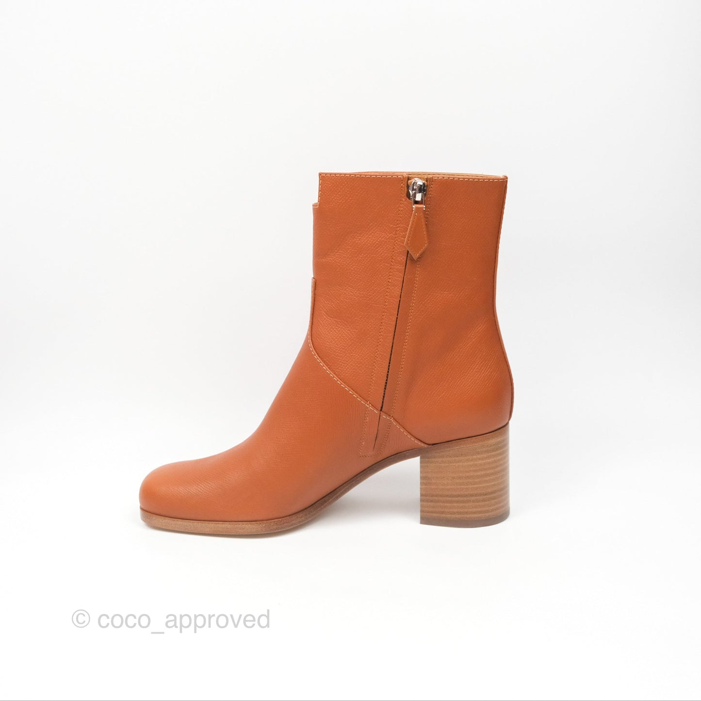 Hermès Flatteuse 60 Ankle Boot Natural Calfskin
