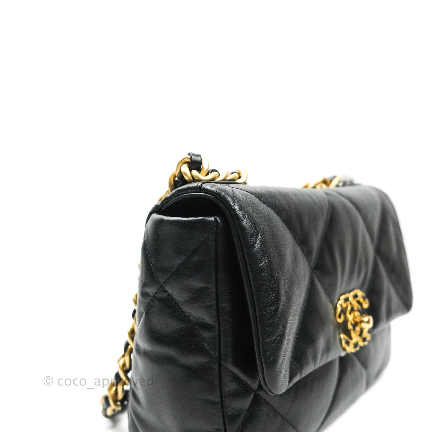 Chanel 19 Small Black Goatskin Mixed Hardware