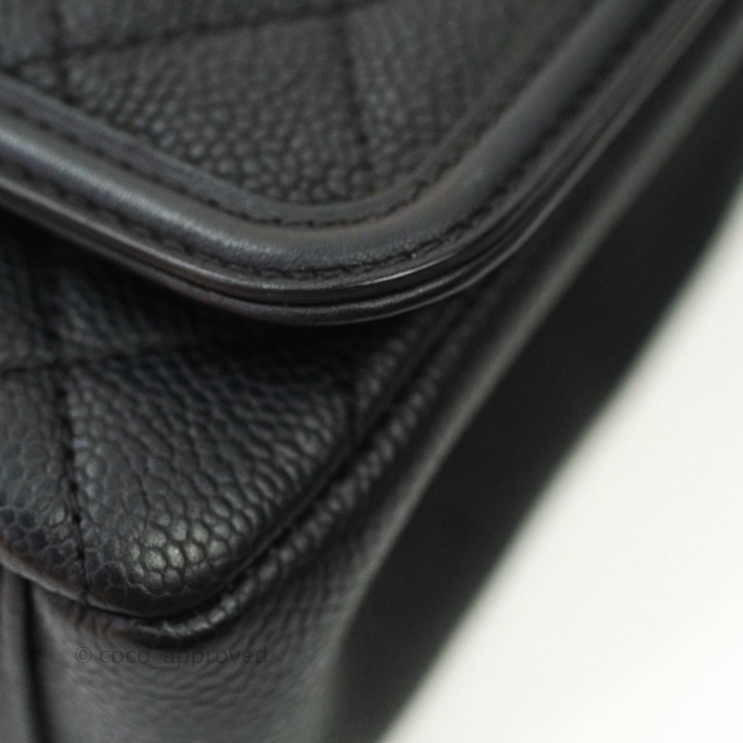 Chanel Quilted Small CC Filigree Flap Black Caviar