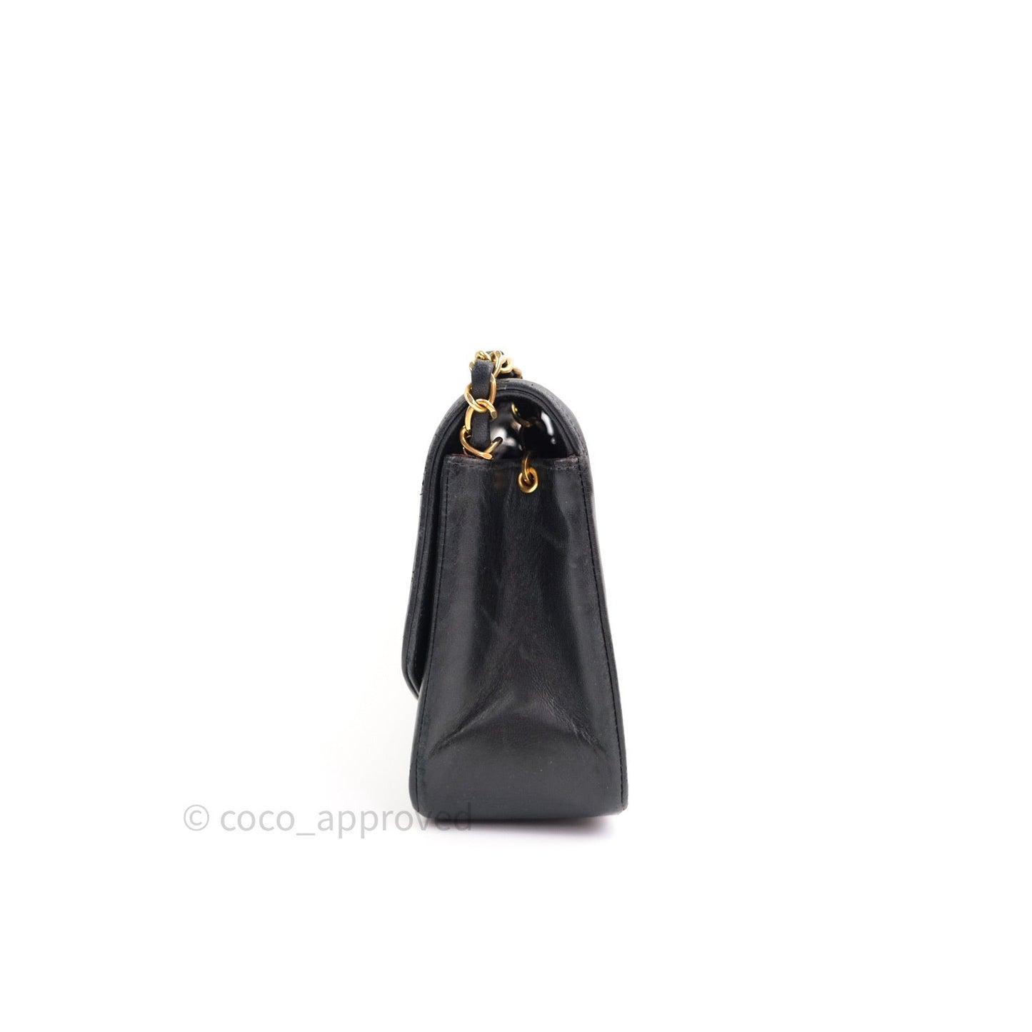 Chanel Black Quilted Lambskin Small Vintage Classic Diana Flap Bag
