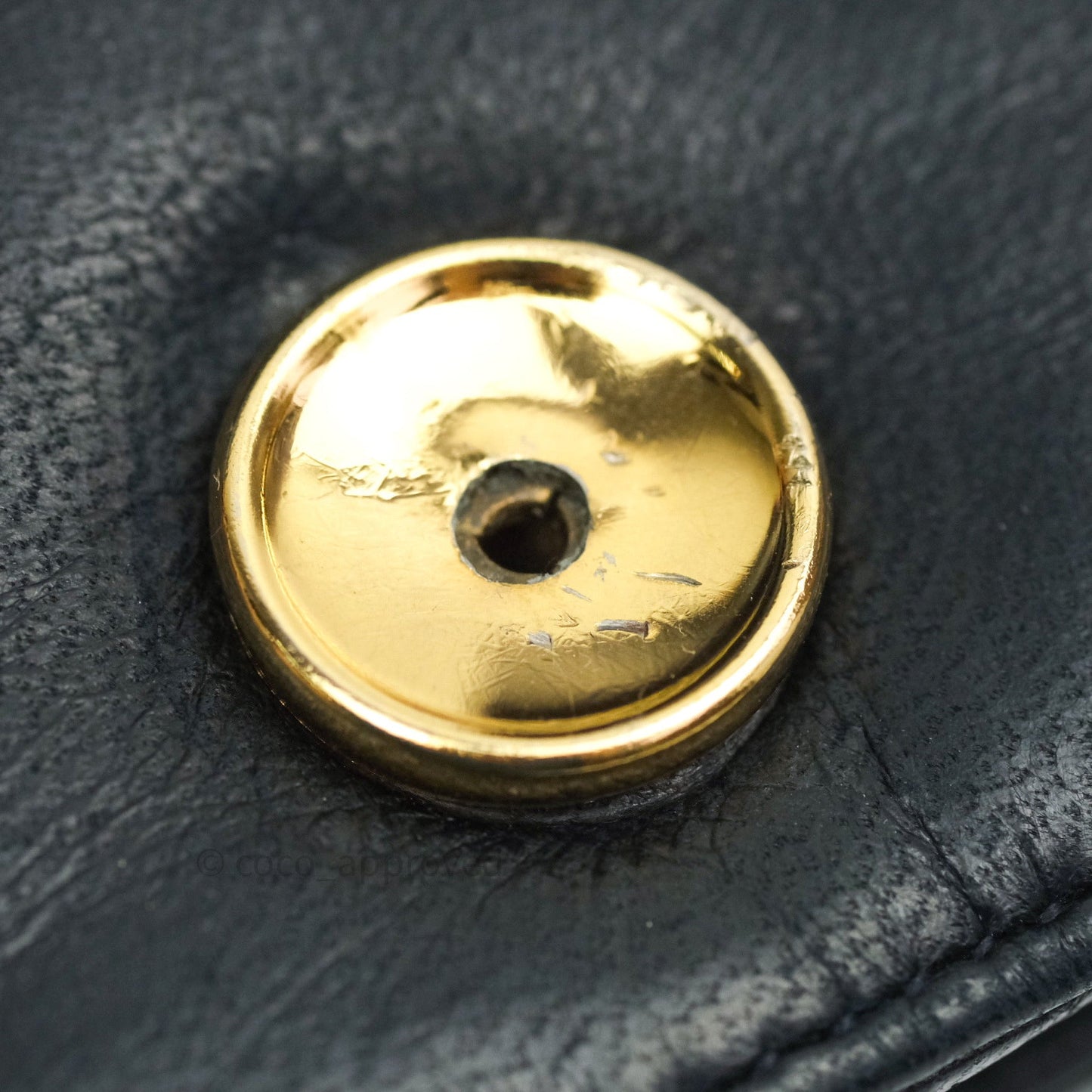 Chanel Vintage Medium Full Flap Black Lambskin 24K Gold Hardware