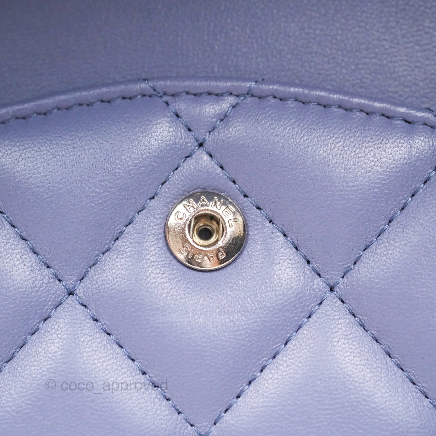 Chanel Jumbo Double Flap Lavender Blue Lambskin Silver Hardware⁣⁣