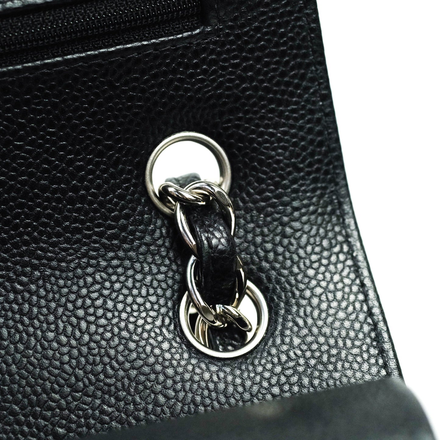 Chanel Classic Jumbo Double Flap Black Caviar Silver Hardware⁣⁣