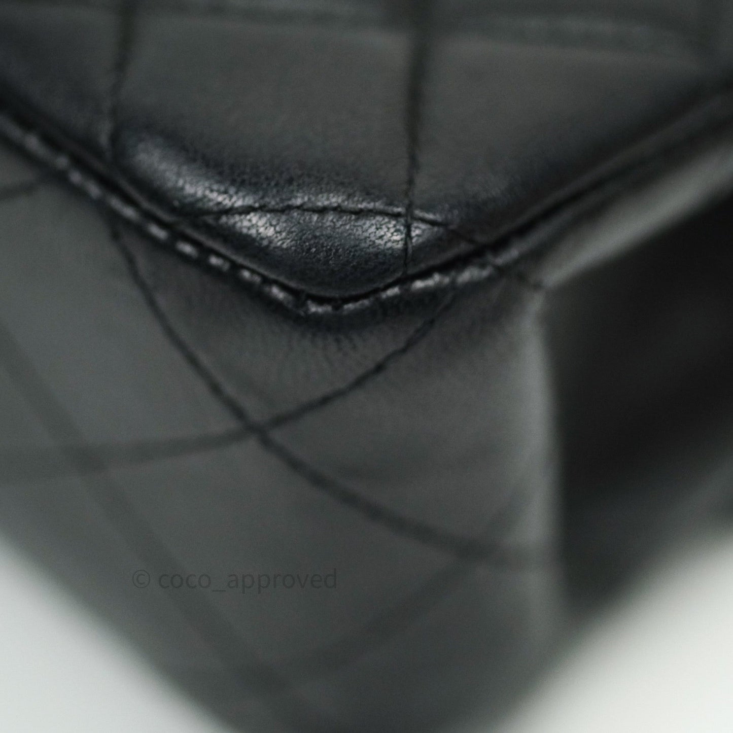 Chanel Quilted Mini Rectangular Black Lambskin Gold Hardware