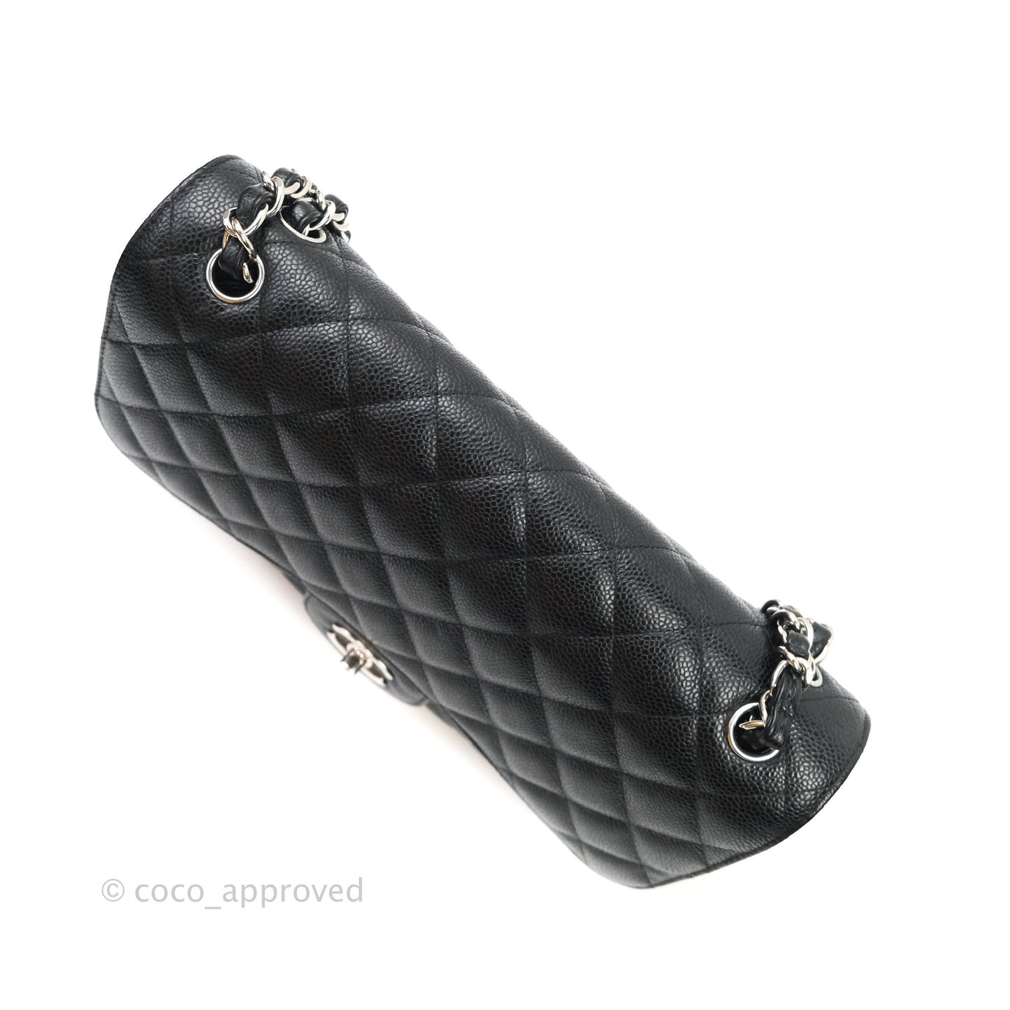 Chanel Jumbo Double Flap Black Caviar Silver Hardware⁣⁣