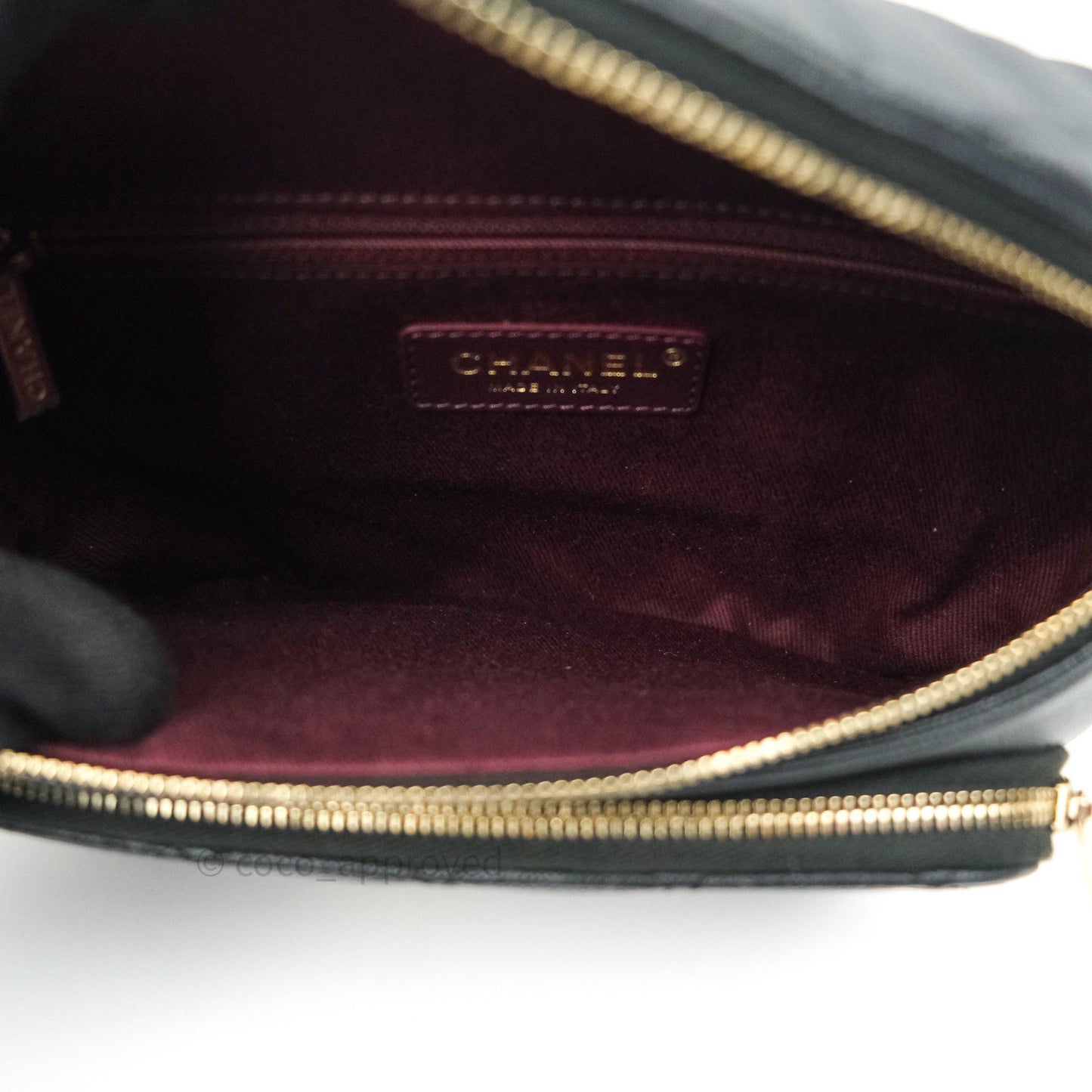 Chanel Quilted Business Affinity Waist Belt Bag Black Caviar Gold Hardware