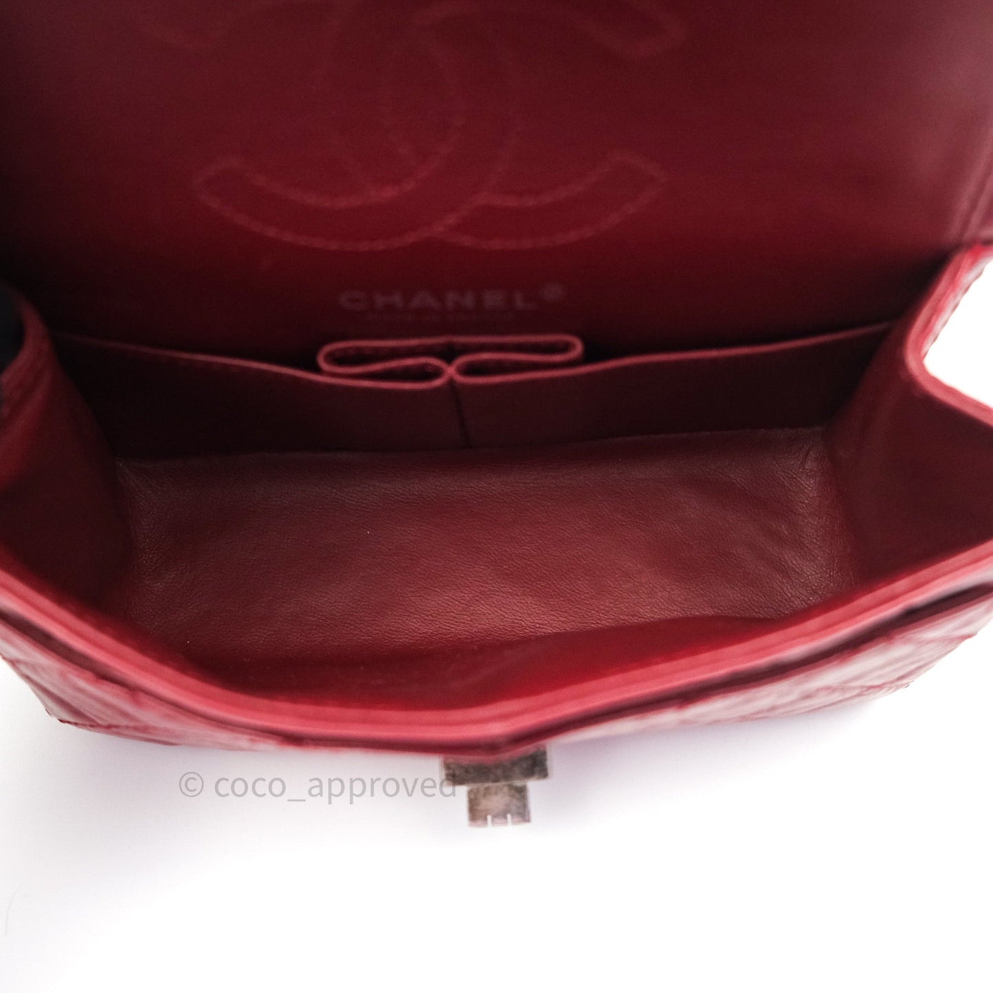 Chanel Mini Reissue 224 Dark Red Aged Calfskin Ruthenium Hardware