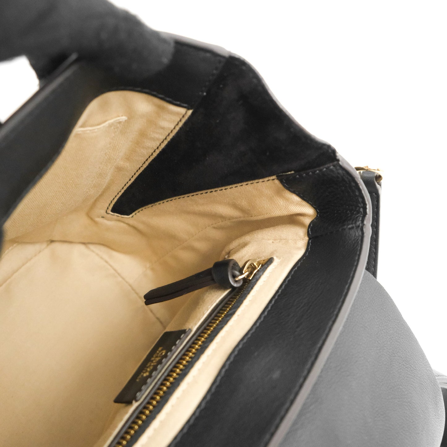 Chloe Small Faye Backpack Suede Calfskin Black Gold Hardware