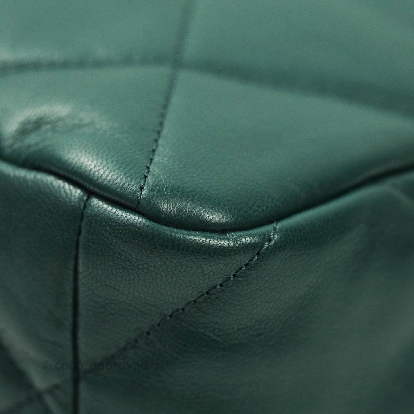Chanel 19 Medium Dark Green Mixed Hardware Goatskin