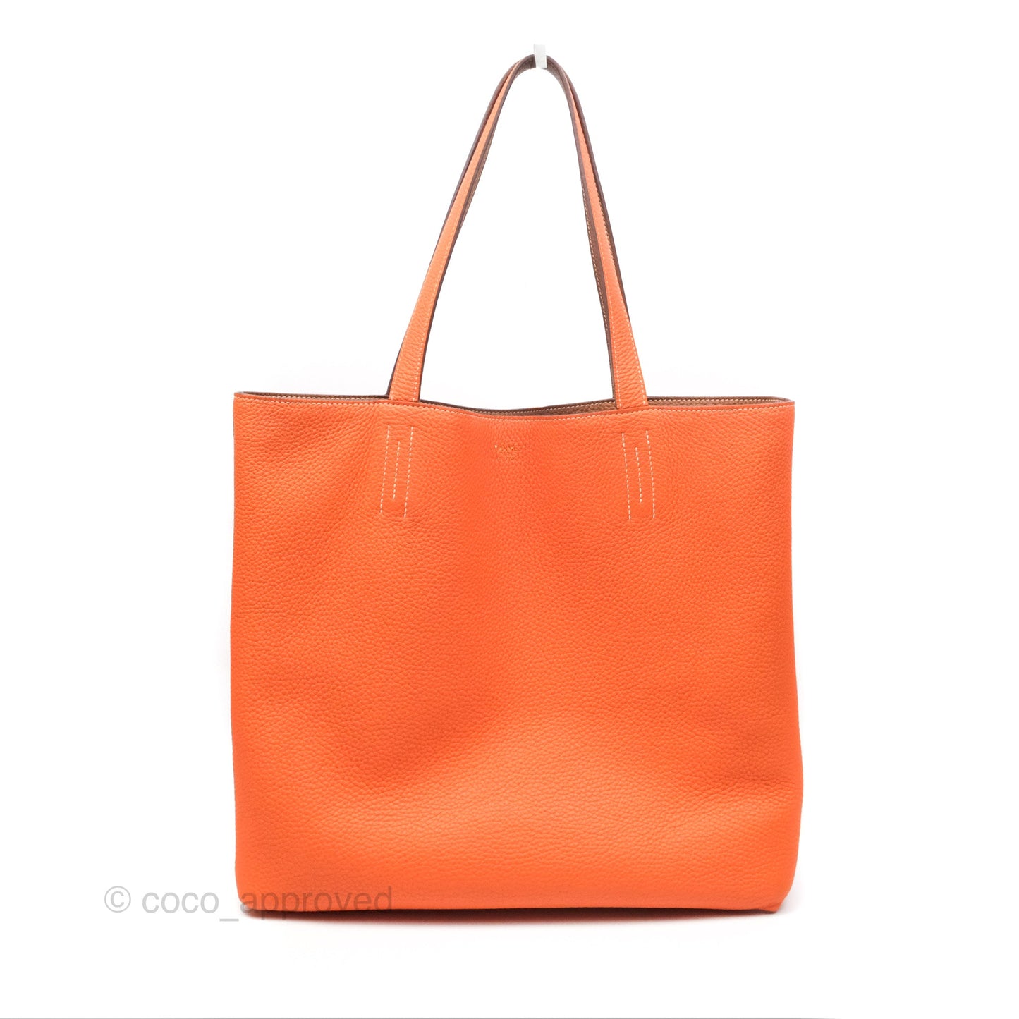 Hermès Double Sens Tote 36 Gold/ Orange Clemence