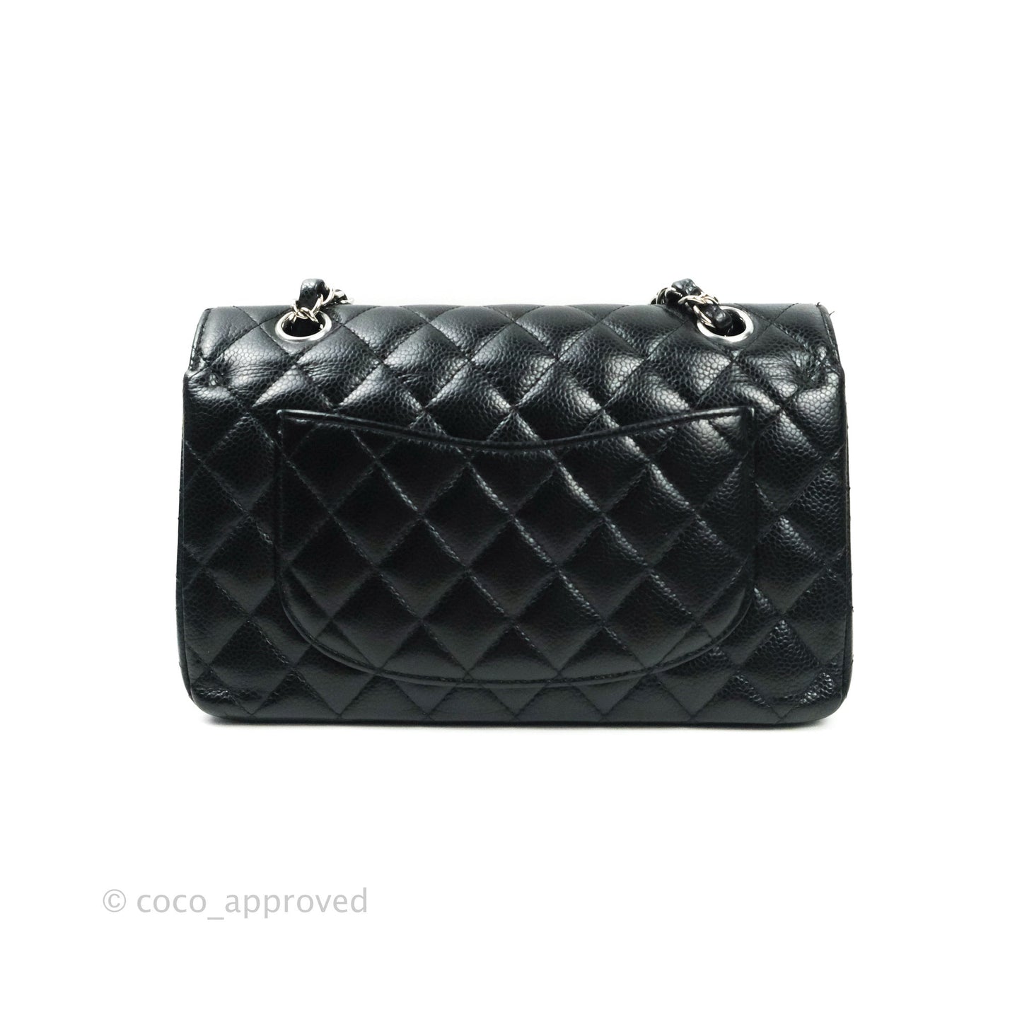 Chanel Classic Small S/M Flap Black Caviar Silver Hardware
