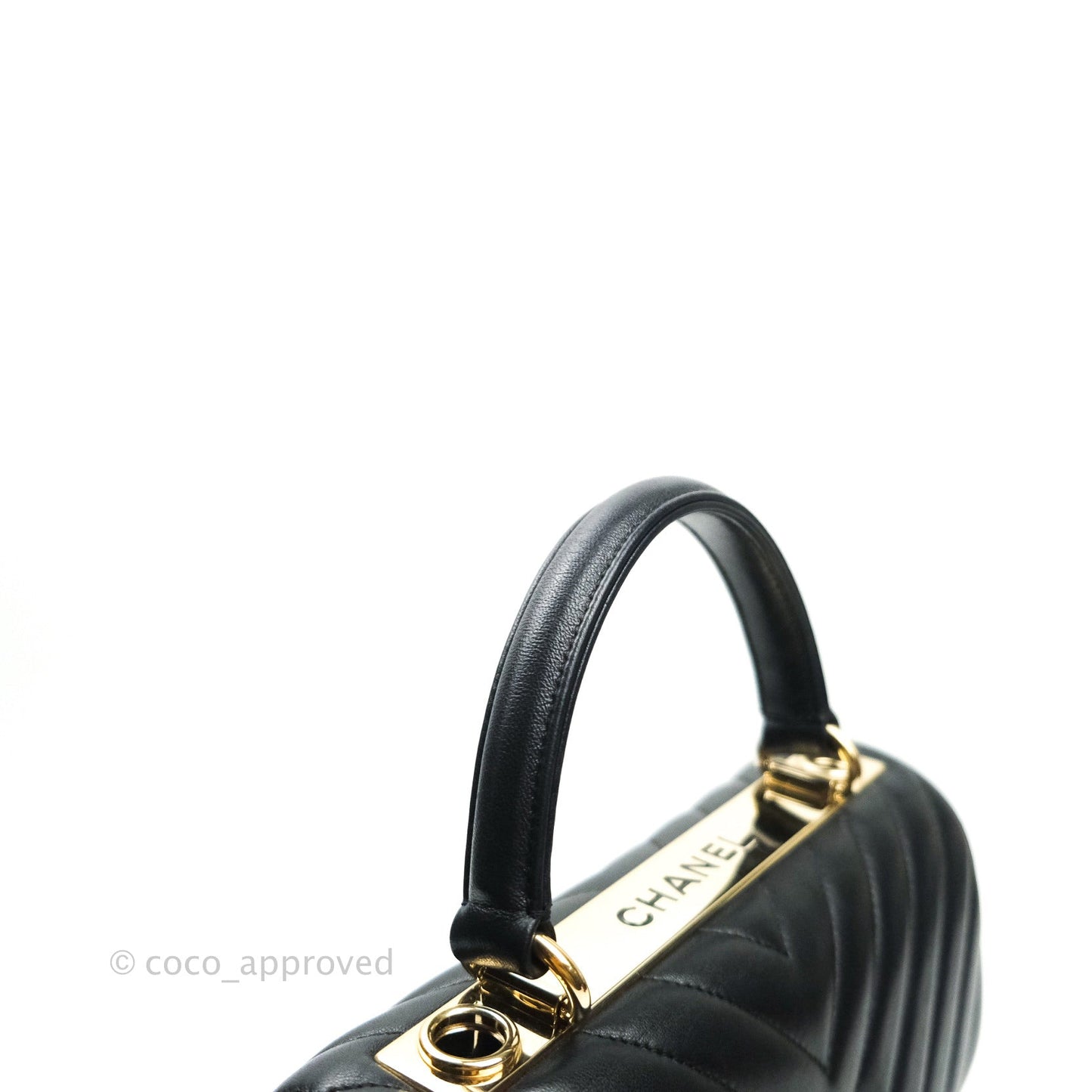 Chanel Trendy CC Chevron Small Black Lambskin Gold Hardware