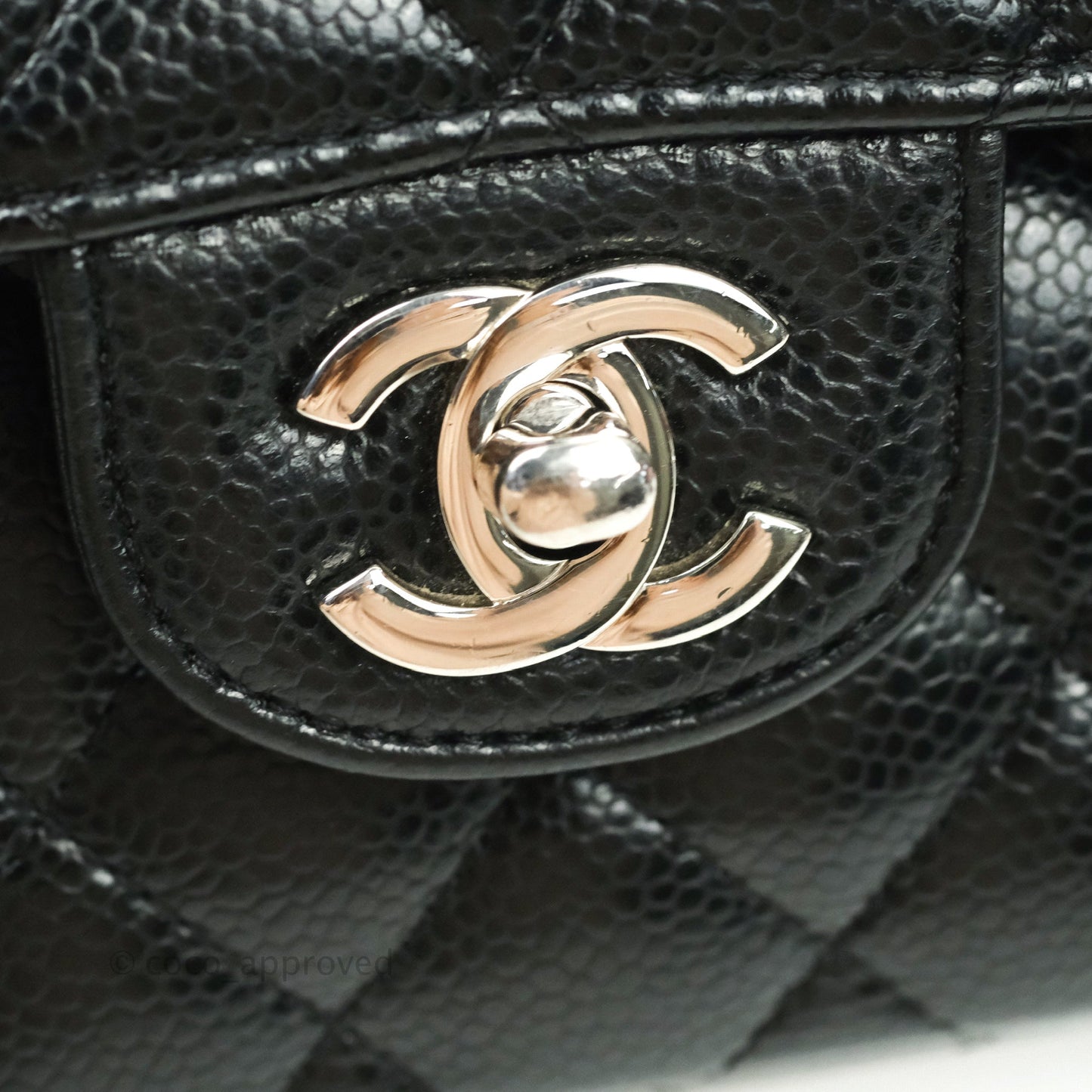 Chanel Classic Small S/M Flap Black Caviar Silver Hardware