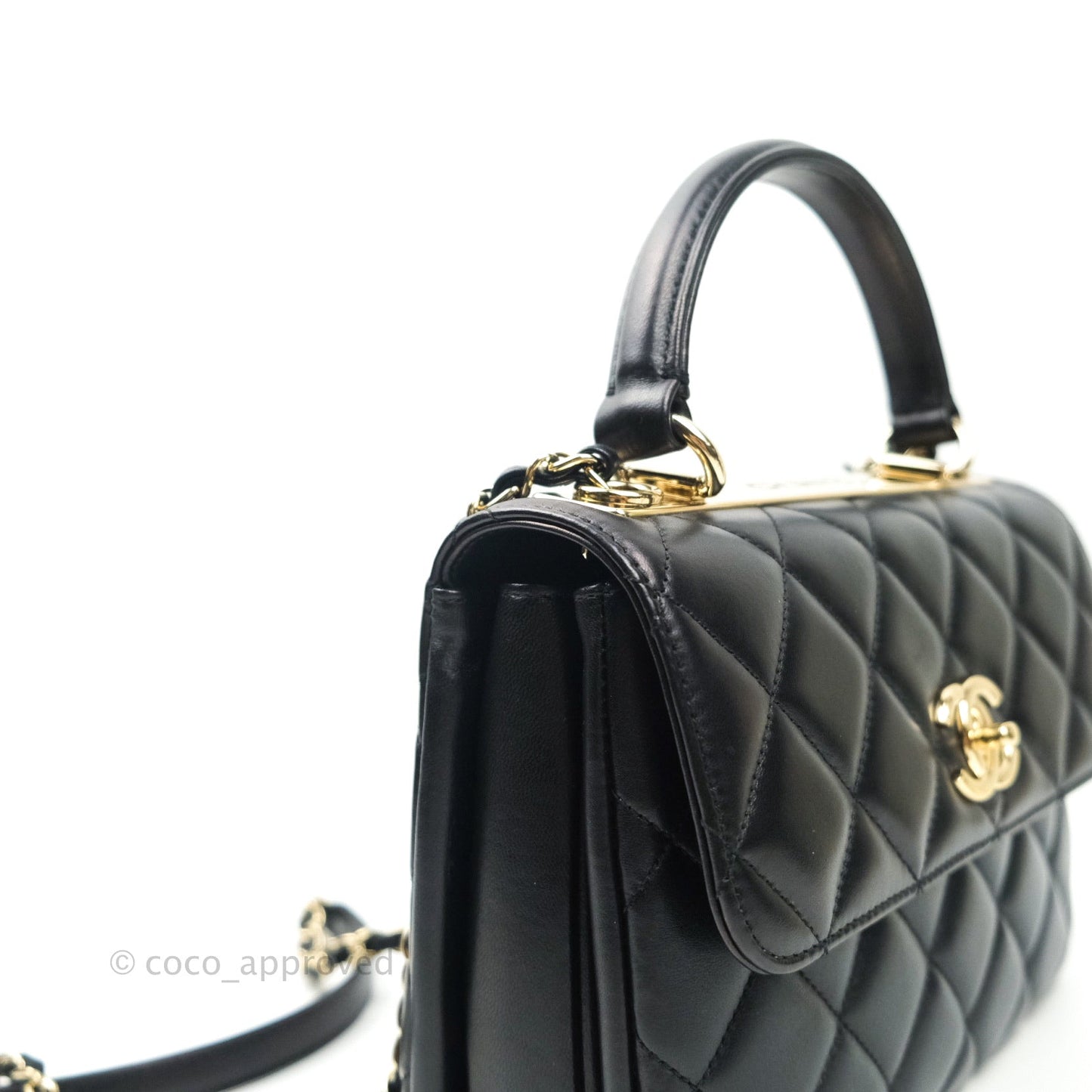 Chanel Trendy CC Quilted Small Black Lambskin Gold Hardware