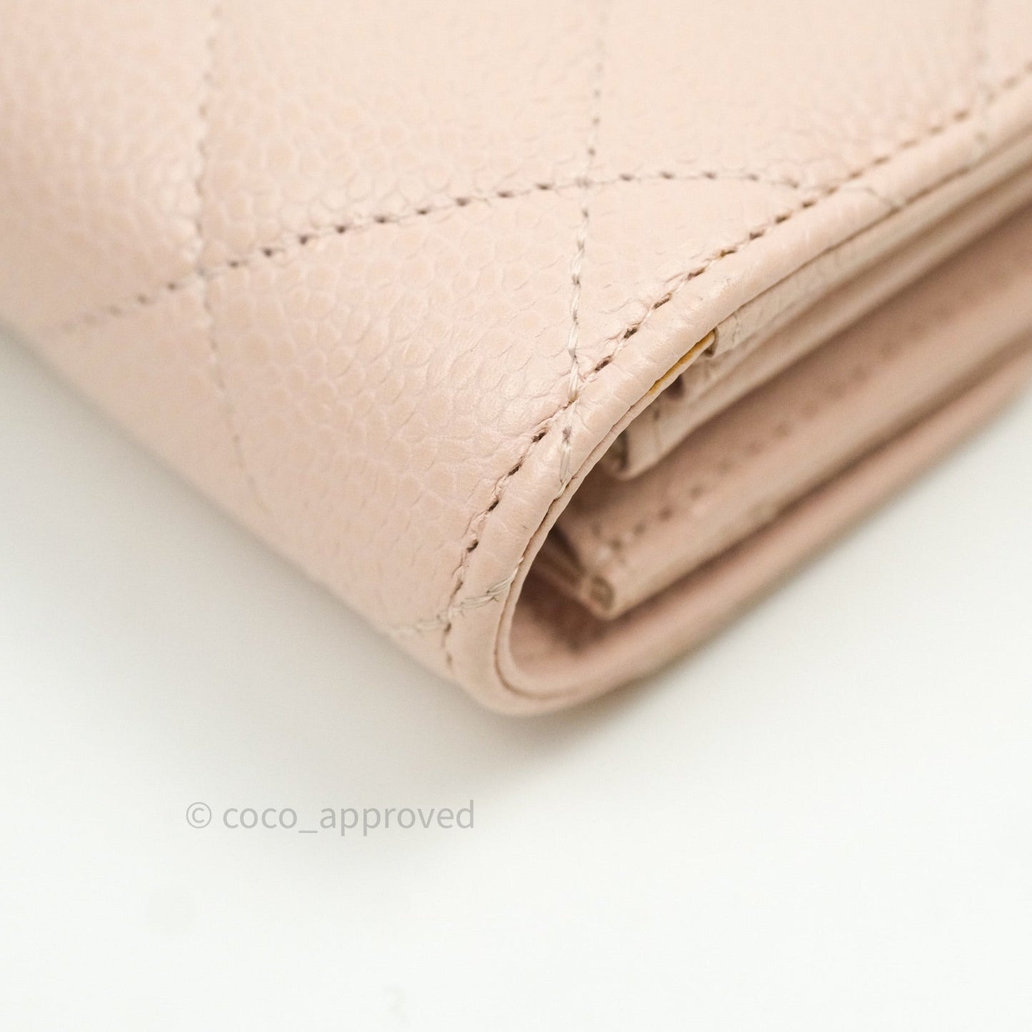 Chanel Sakura Pink Caviar Silver Hardware Long Wallet