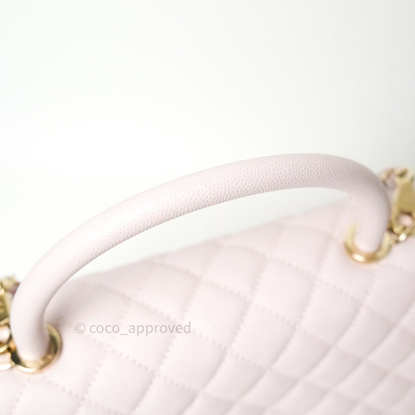 Chanel Small Coco Handle Quilted Lilac Pink Light Gold Hardware