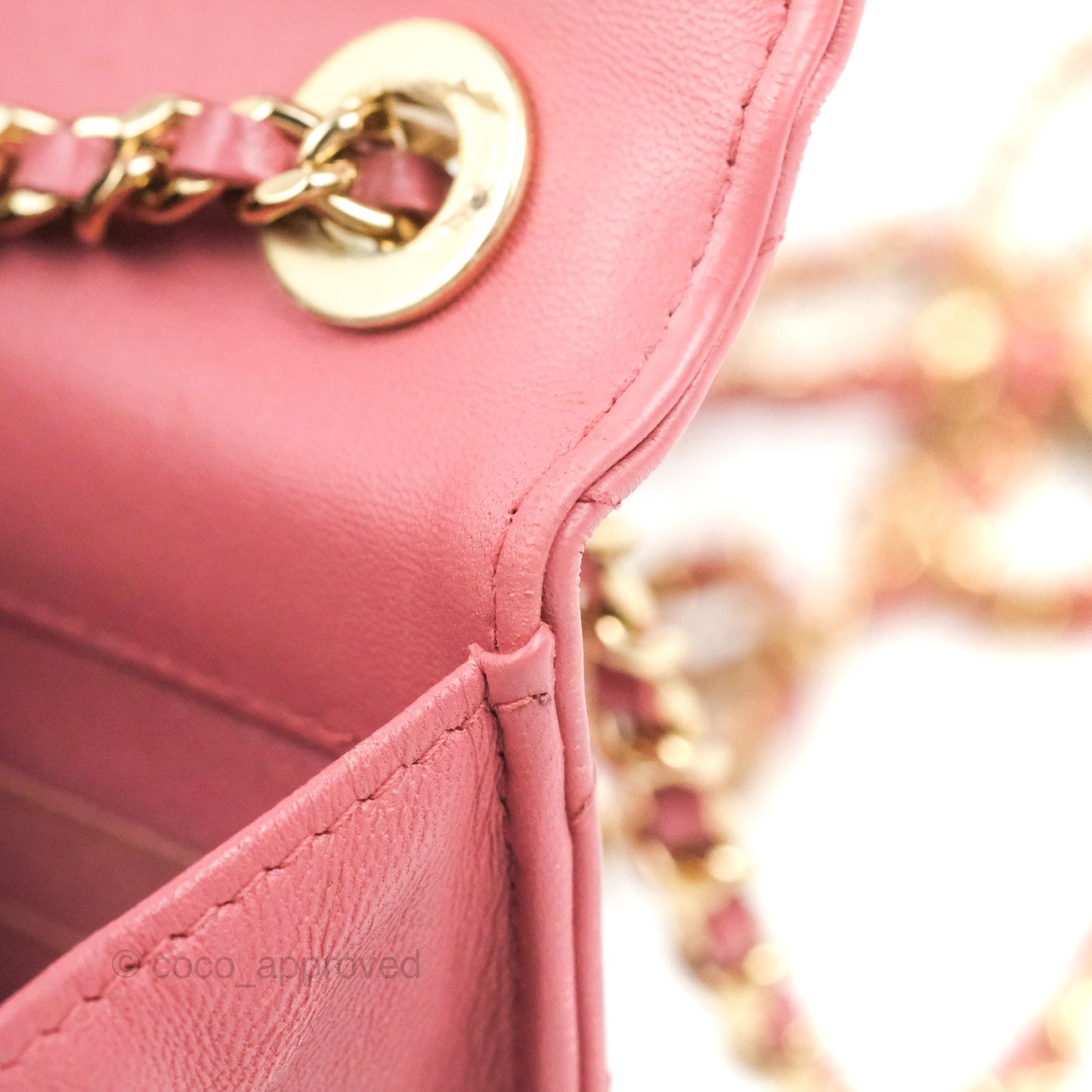 Chanel Trendy CC Chevron WOC Dark Pink Lambskin Gold Hardware
