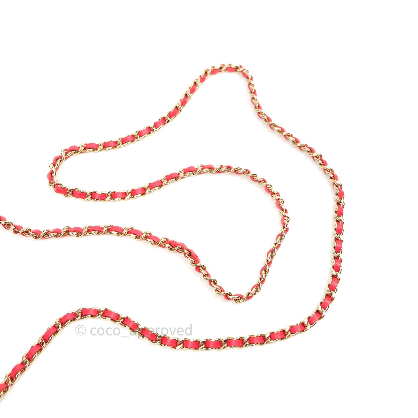 Chanel Filigree Wallet on Chain WOC Red Caviar Gold Hardware