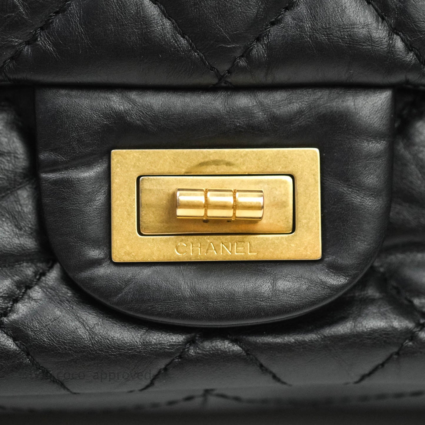 Chanel Reissue Quilted Aged Calfskin Black Aged Gold Hardware 227