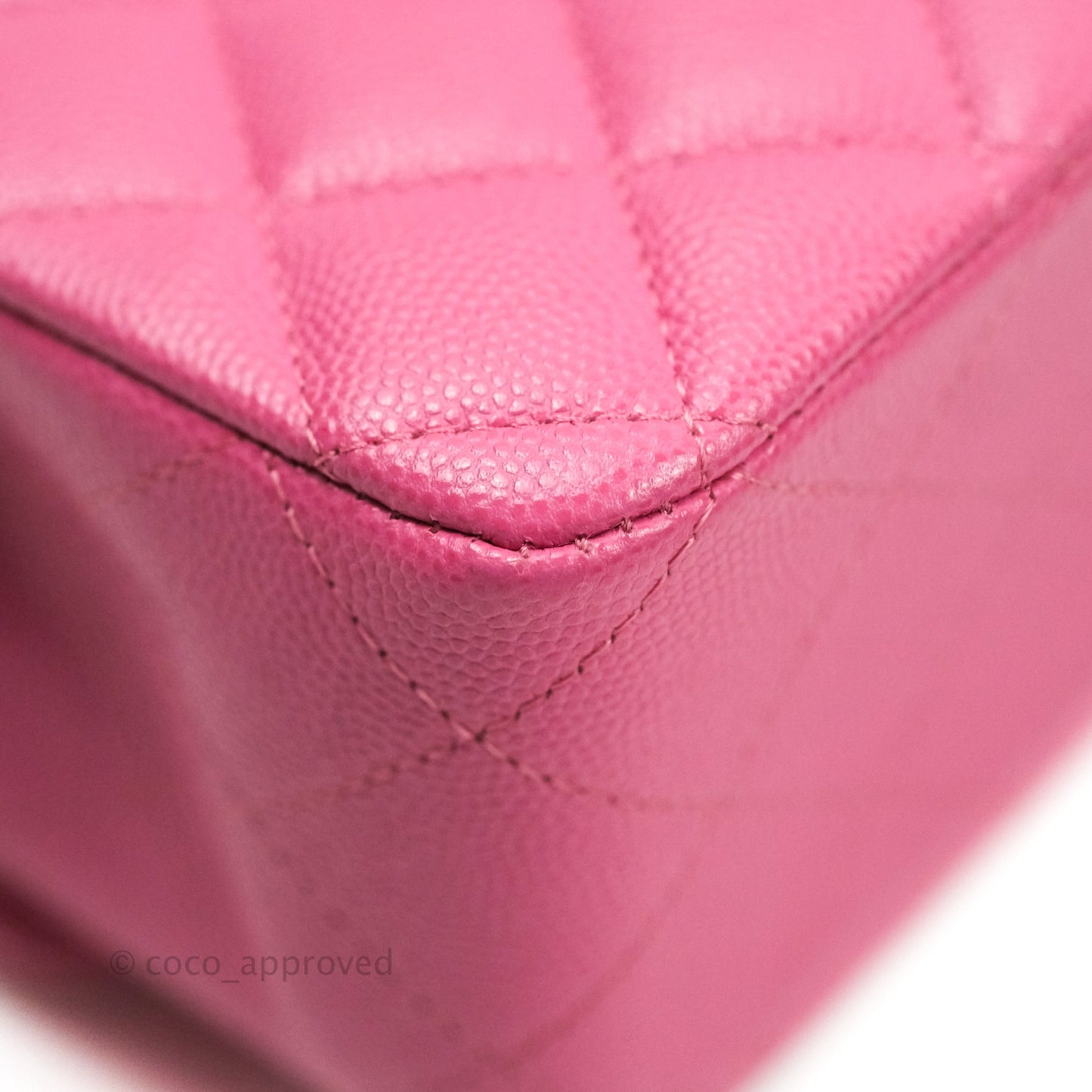 Chanel Classic M/L Medium Double Flap Bag Pink Caviar Gold Hardware 19C