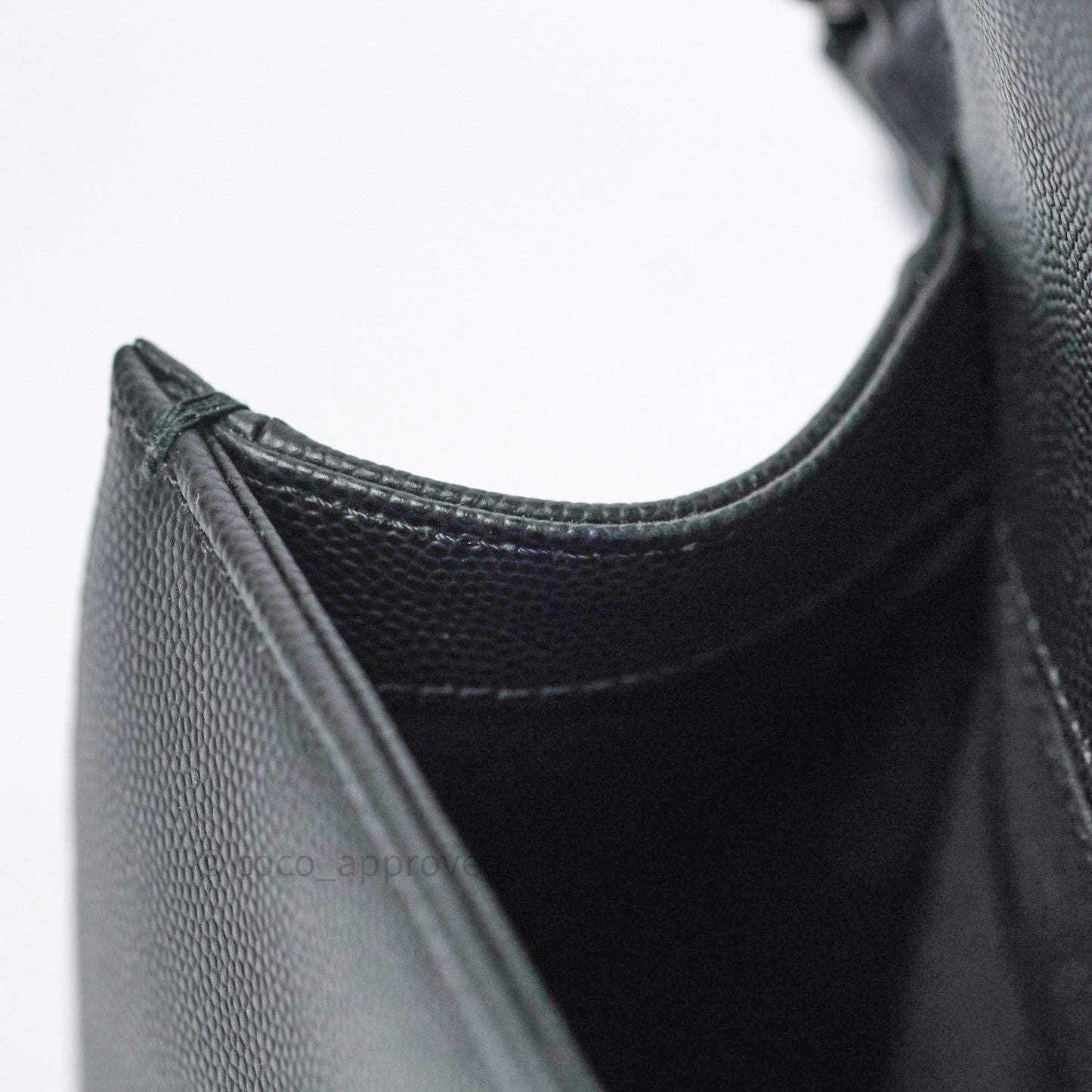 Chanel Boy Quilted Medium Black Caviar Ruthenium Hardware