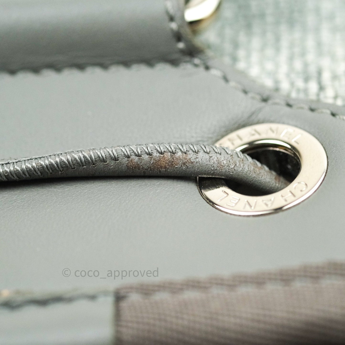 Chanel Canvas Deauville Backpack Grey