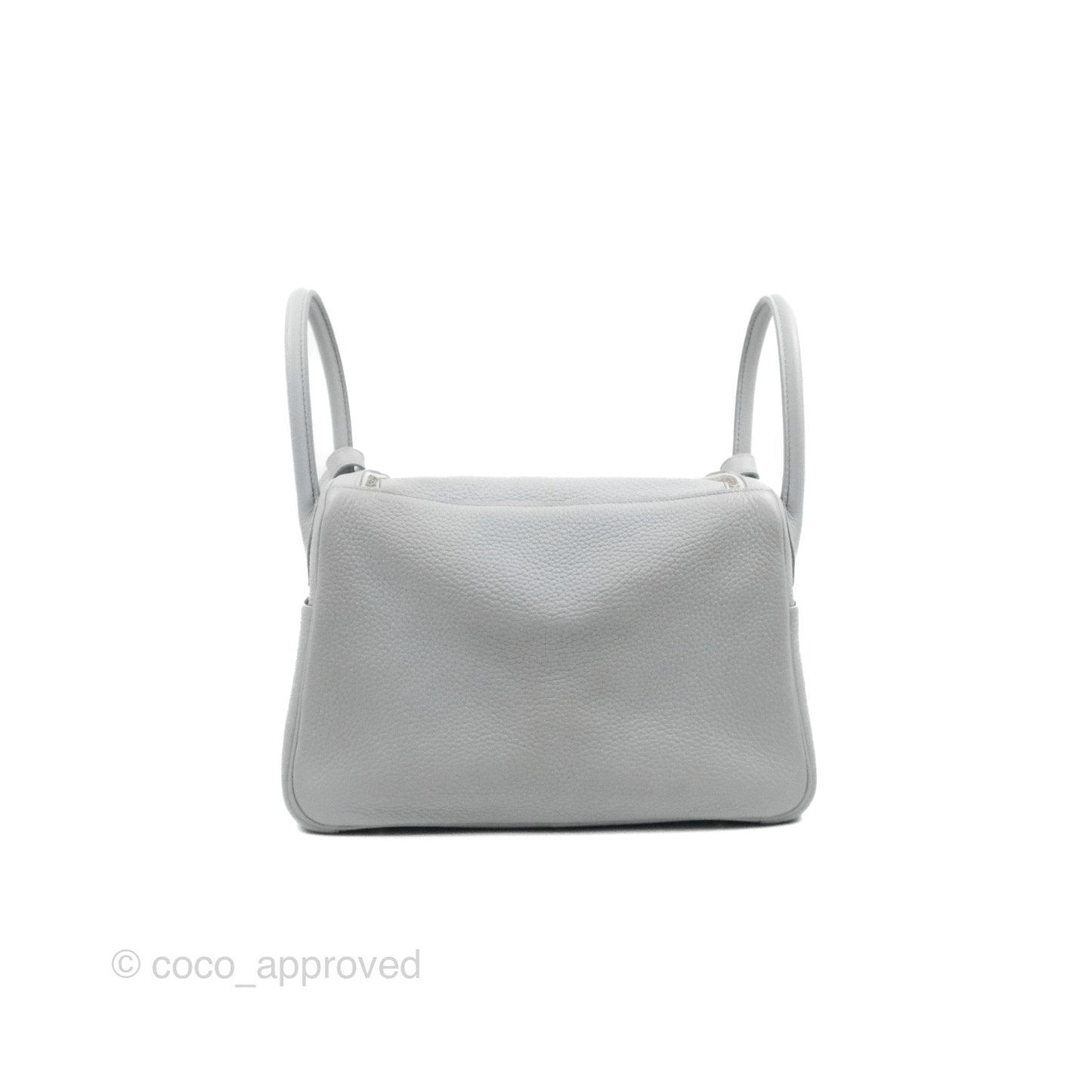 Hermès Lindy 30 Bleu Pale Clemence Palladium Hardware