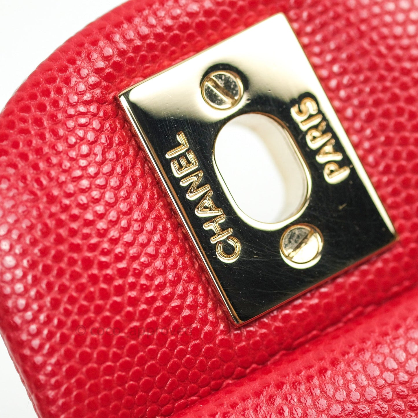 Chanel Classic Small S/M Flap Red Caviar Gold Hardware 19B