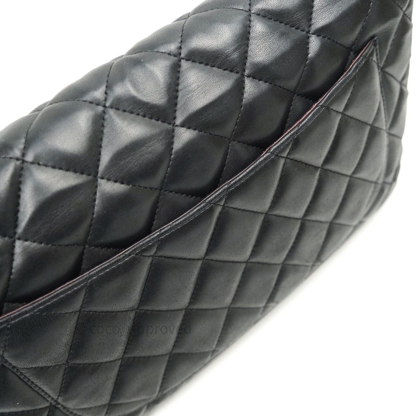 Chanel Jumbo Single Flap Black Lambskin Silver Hardware⁣⁣