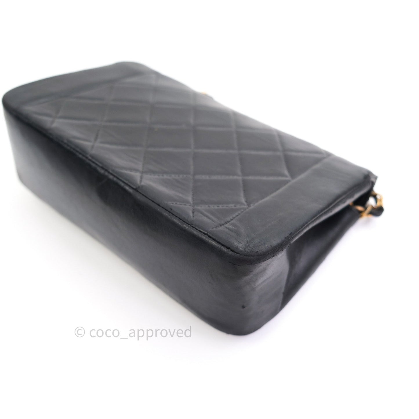 Chanel Black Quilted Lambskin Small Vintage Classic Diana Flap Bag