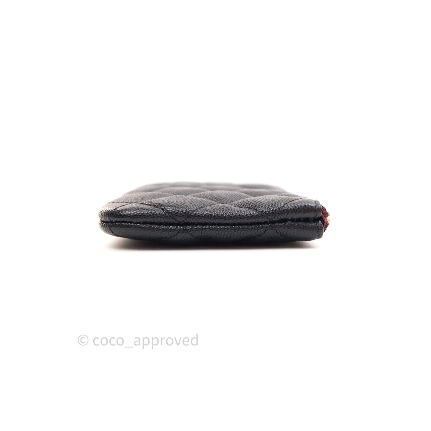 Chanel Quilted Mini O Case Black Caviar Gold Hardware