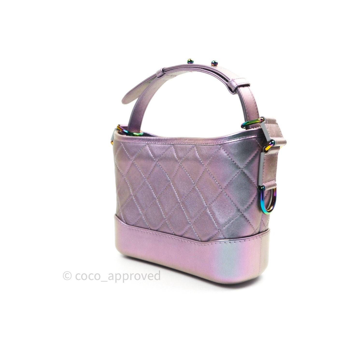 Chanel Small Gabrielle Hobo Iridescent Purple Mixed Hardware