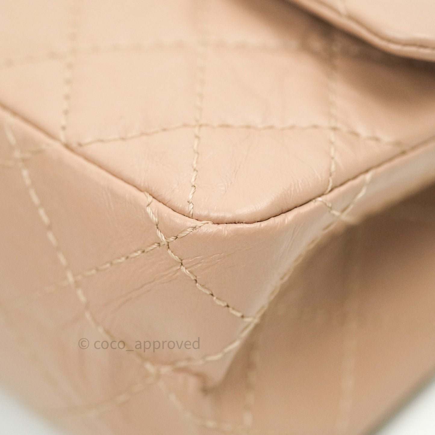 Chanel Reissue Quilted Aged Calfskin Beige Gold Hardware 226