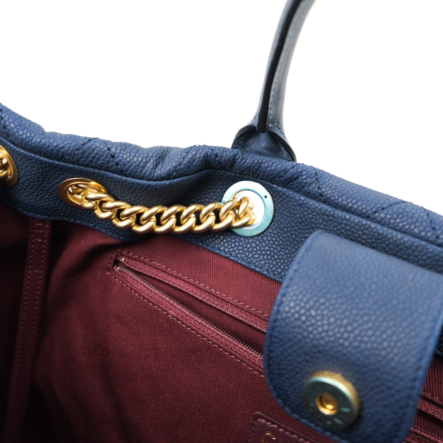 Chanel Iridescent Caviar Quilted Globe Trotter Shopping Tote Blue