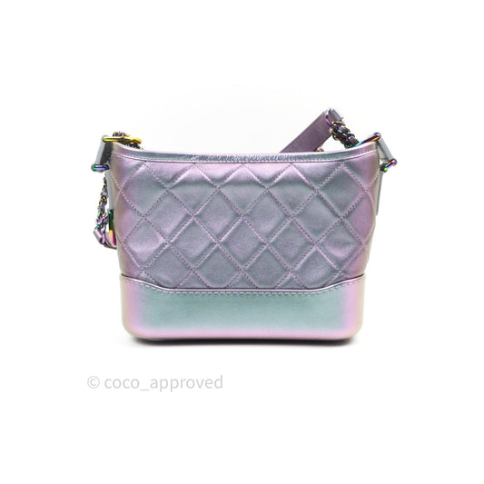 Chanel Small Gabrielle Hobo Iridescent Purple Mixed Hardware