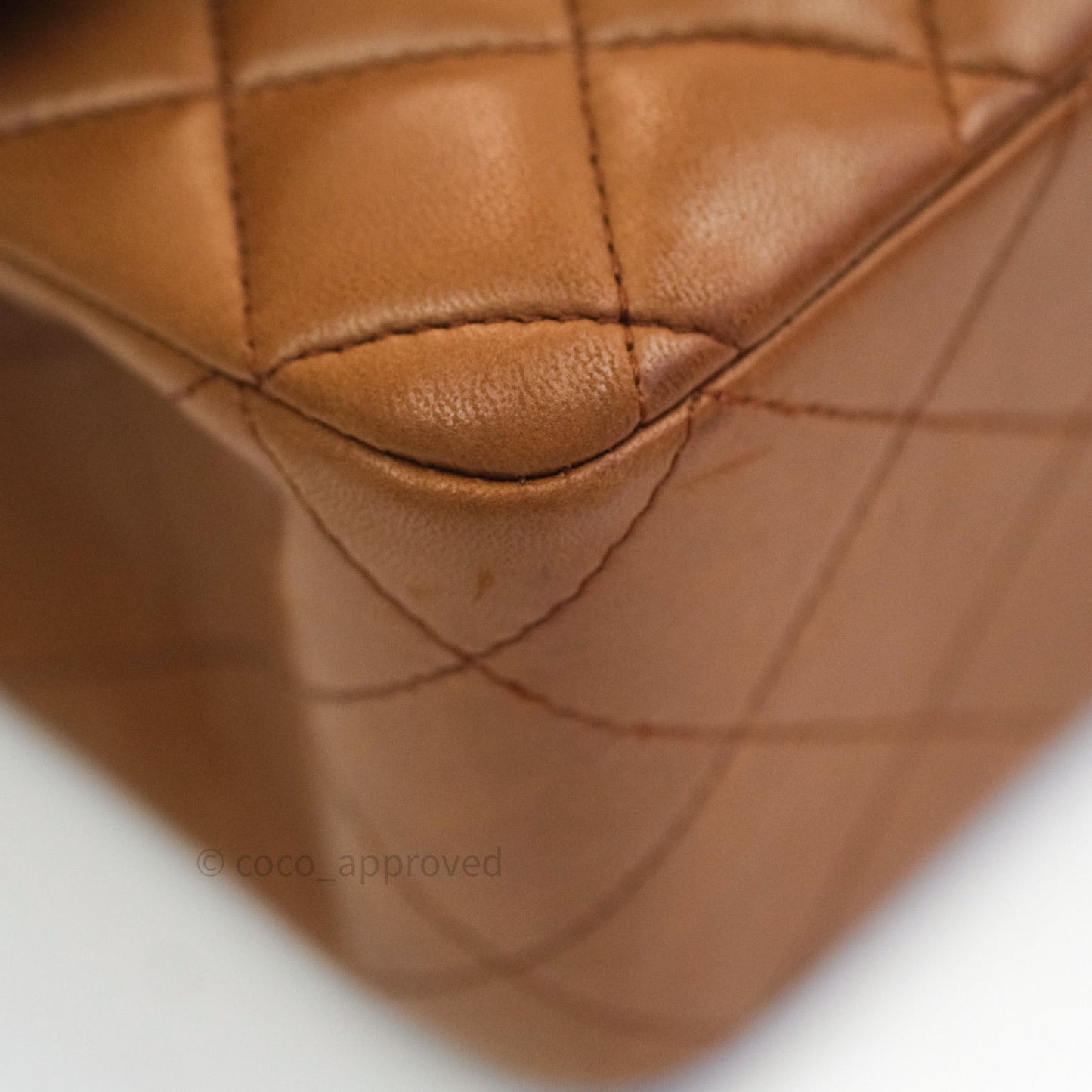 Chanel Classic M/L Brown Lambskin Silver Hardware
