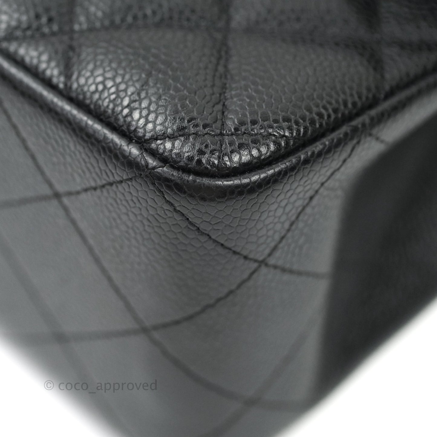 Chanel Jumbo Double Flap Black Caviar Silver Hardware⁣⁣