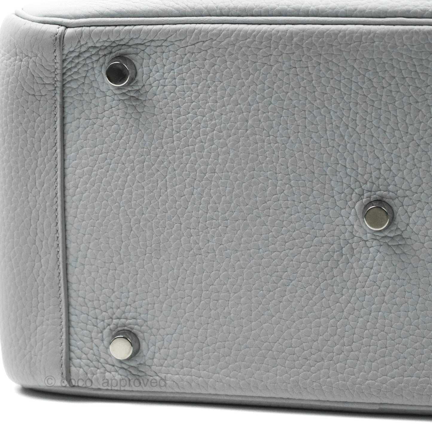 Hermès Lindy 30 Bleu Pale Clemence Palladium Hardware