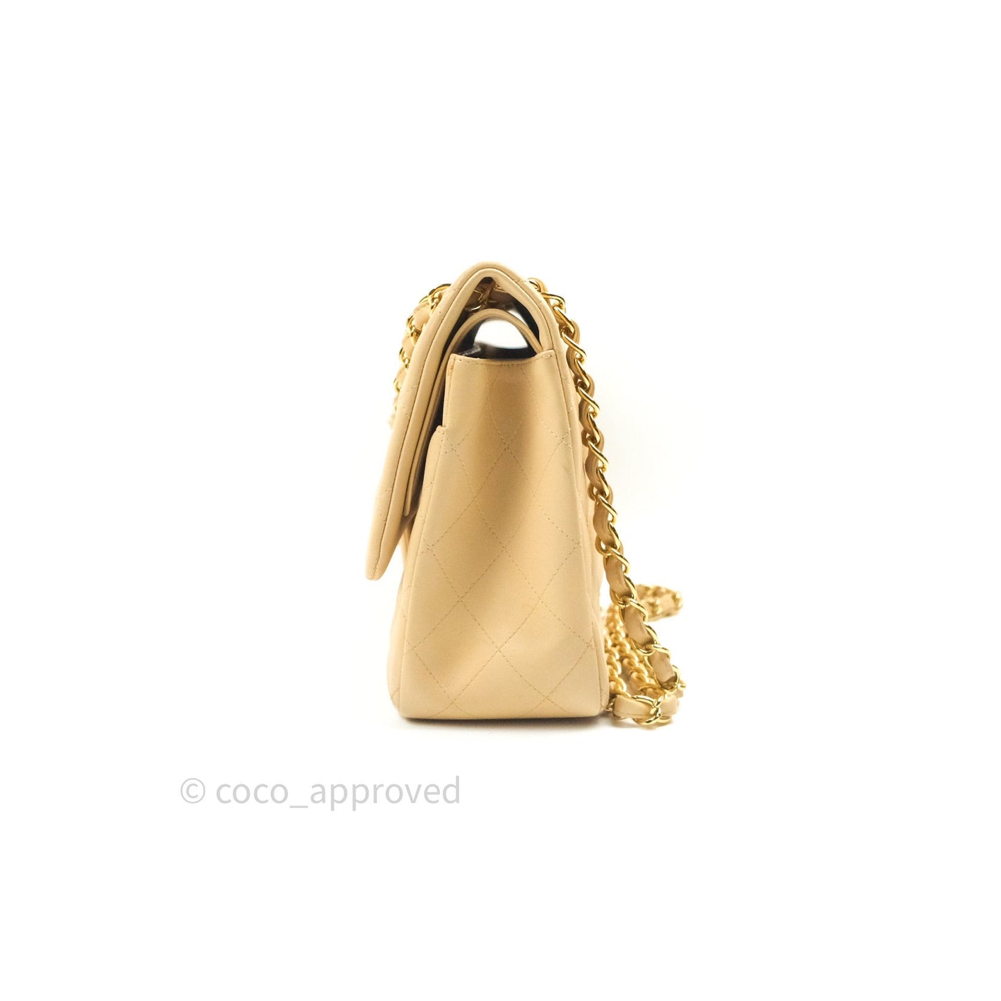 Chanel Classic Jumbo Double Flap Beige Lambskin Gold Hardware⁣⁣