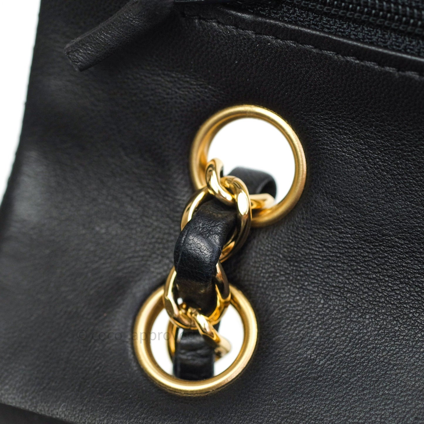 Chanel Classic M/L Black Lambskin Gold Hardware