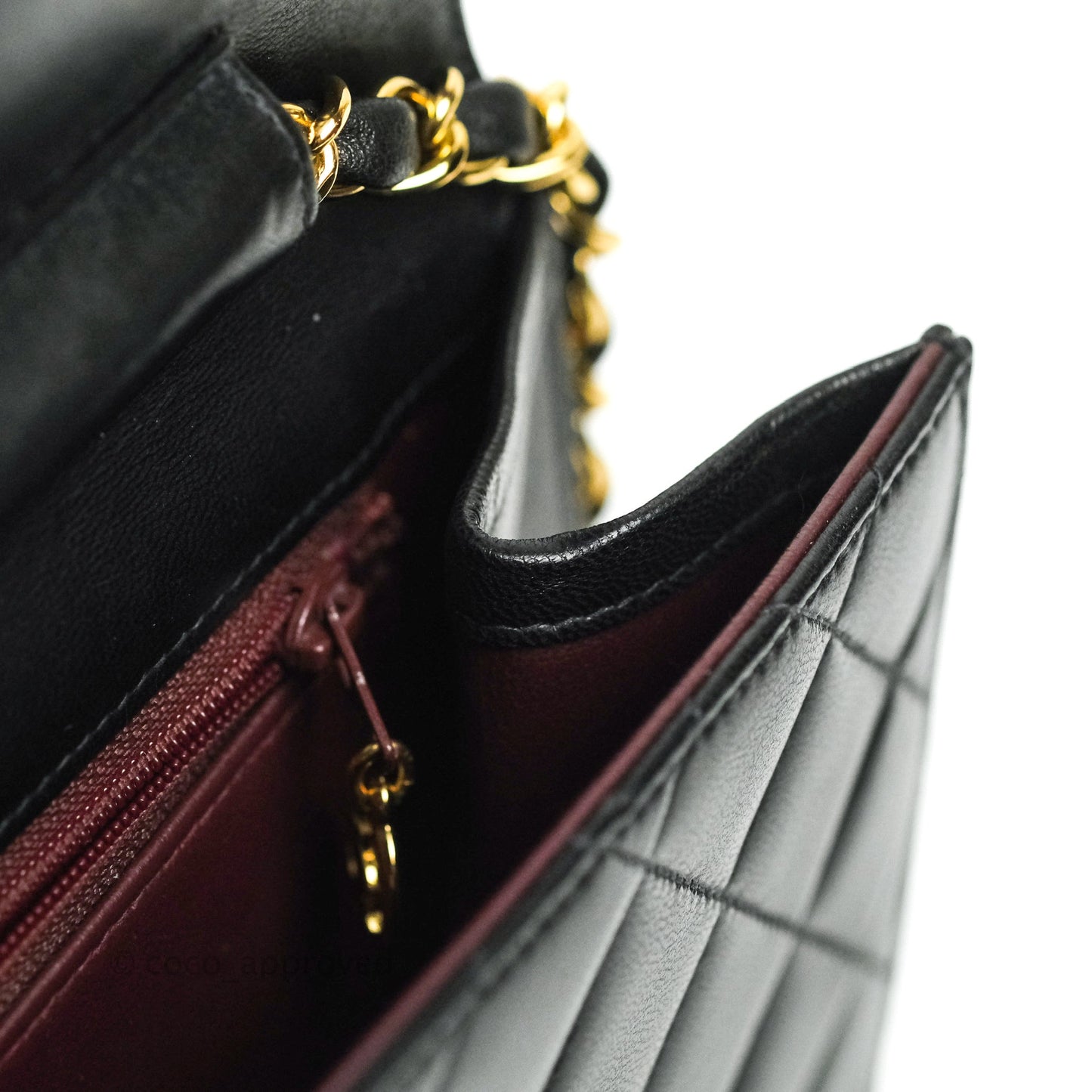 Chanel Vintage Single Flap Black Lambskin Gold Hardware